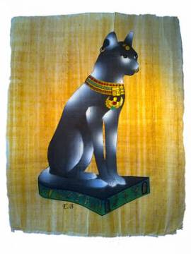 Papyrus Bastet -Katze- - Bild vergr��ern 