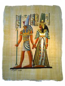 Papyrus Horus geleitet K�nigin Nefertari - Bild vergr��ern 