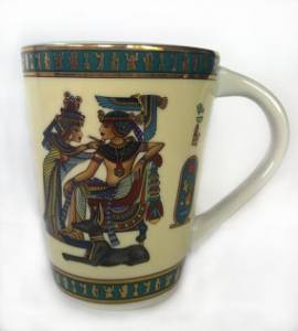 Porzellan-Tasse Pharao Tut und Seine Frau - Bild vergr��ern 