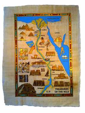 Papyrus Landkarte von Ägypten