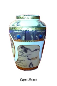 Porzellan Vase Pharao Tutanchamun