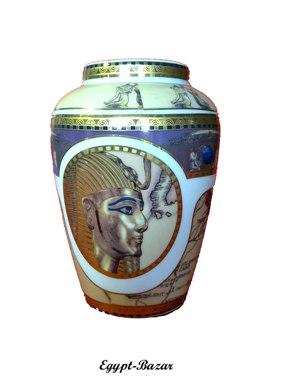 Porzellan Vase Pharao Tutanchamun