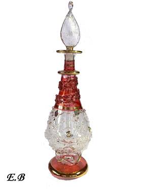 6 Mundgeblasene ägyptische Parfümflaschen Aus Glas – 12 Cm Hoch, Handgefertigt, Wiederverwendbar