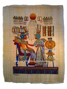 Papyrus Tutanchamun & Anchesenamun - Bild vergr��ern 