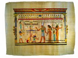 �gyptischer Papyrus das Urteil - Bild vergr��ern 