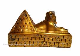�gyptische Figur Sphinx und Pyramide - Bild vergr��ern 